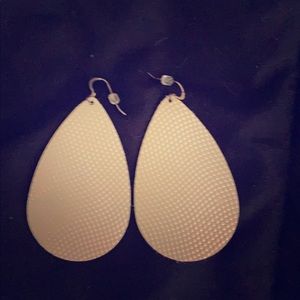 Authentic nikel & suede leather earrings